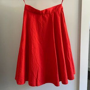 Fiery Red A Line Skirt Uniqlo Size Large Pockets